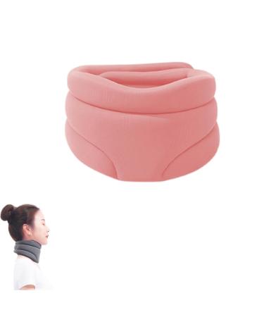 Neck Brace Cervical Collar Support Neck Soft Foam Neck Brace Neck Brace for Neck Pain Relief Sleep Cervicorrect for Snoring for Neck and Support (Pink)
