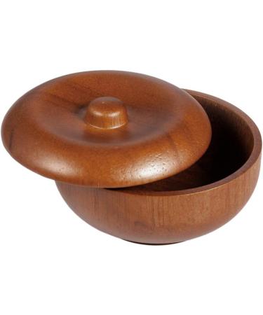 FARUTA Wooden Shaving Bowl for Men - Teak Wood Shaving Cream Bowl with Lid | International Shipping Available - Buy Online on GoSupps.com