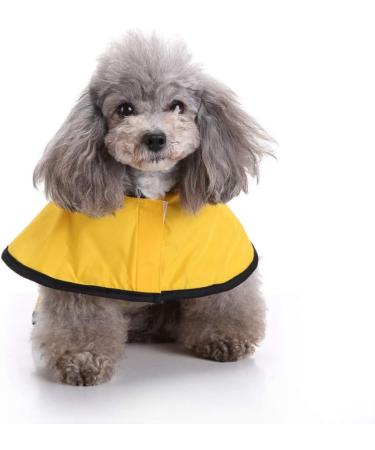 Lifeunion Dog Reflective Raincoat with Hood and Harness Hole - Waterproof Slicker Poncho for Small Medium Dogs - Medium Yellow - Buy Online on GoSupps.com