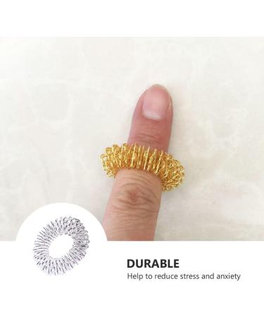 Magiclulu 20-Pack Finger Massage Rings Calming Sensory Toys for Kids | Mini Iron Restless Finger Spring Cuffs - Buy Online on GoSupps.com