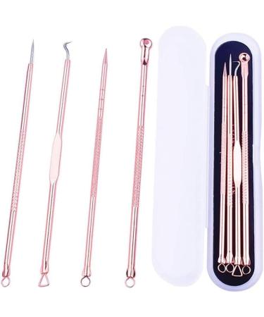 Blackhead Removal Tool Pimple Cleansing Tool Kit Stainless Steel Acne Pimple Extractor Acne Remover Tool Blackhead Remover with Box 4 Pcs Fashion processing - Buy Online on GoSupps.com