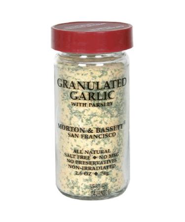 Morton & Bassett Granulated Garlic, 2.6-Ounce Jars (Pack of 3)
