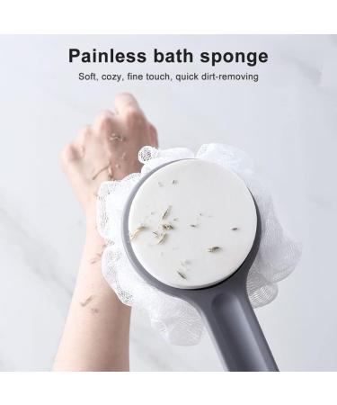 Hydrotherapy Loofah Body Scrubber for Men and Women - Long Handle Bath Sponge for Exfoliating Wet or Dry Skin - Buy Online on GoSupps.com