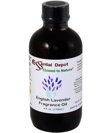 English Lavender Fragrance Oil - 4 oz Amber Glass Bottle | Premium Scent for Home & Aromatherapy - Buy Online on GoSupps.com