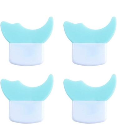 Mascara Shield Guard 4pcs/Set Eyelash Makeup Applicator Tool Eyeliner Auxiliary Tool Pads Silicone Resusable Eyeshadow Guard Pads Blue - Buy Online on GoSupps.com