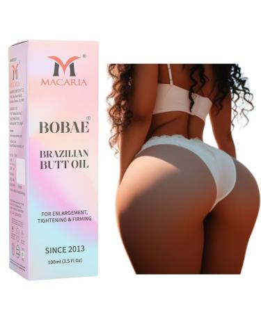 Bobae Brazilian Natural Booty Oil | Shape & Size up larger toning Skin tightening cream for shagging Butt Buttock bum massage Enhancement Gel bigger Women enlargement cream quick Fast growth