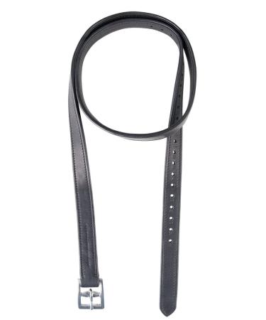 PFIFF 102697 Stirrup Leathers Noble Leather Straps Stirrups Black 140 cm 140 cm Black