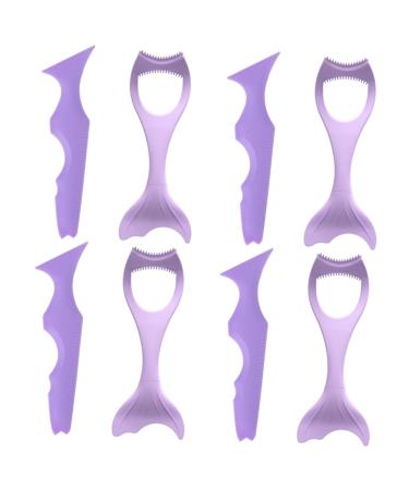 MAGICLULU 8 Pcs Make up Aid Tools Eyeliner Guard Eyelash Grafting Tool Eyelash Kits Cosmetic Purple