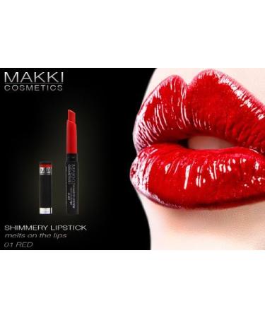 Makki Makki Shimmer Lipstick Melts to Shiny Lips 01 Red Red - Buy Online on GoSupps.com