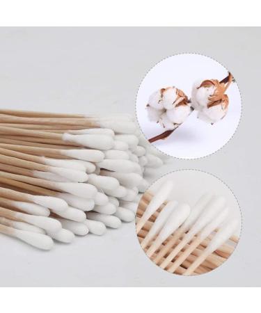 100 Pieces 6 Inch Wooden Sticks Cotton Swab Cleaning Cotton Sticks Wood Cotton Buds Makeup Cosmetic Applicator Sticks Cotton swab - Buy Online on GoSupps.com