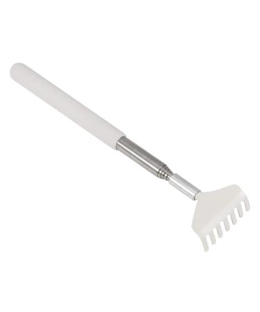 Olyee scratch -hand back scratch made of stainless steel high -quality back scratch with extendable rod extendable up to 68cm to scratch the head and back body massage tool (white)