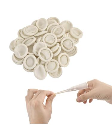JEEMBAY Latex Finger cots- Pack of 50 Disposable Medium Size Finger Protectors-Durable Finger Gloves for Cutting and Crafting Work  Painting  Hobbies  Sports and More 50 Count (Pack of 1)