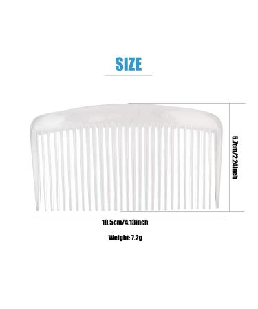20 Pack Clear White Large Plastic Hair Side Comb Set for Women - Bridal Wedding Veil Decorative Headpiece and French Twist Updo Bun Accessories - Buy Online on GoSupps.com