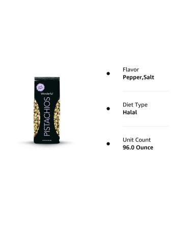 Wonderful Pistachios Salt and Pepper Flavor 48 oz Bag - Pack of 2 | Premium Quality Nuts - Buy Online on GoSupps.com