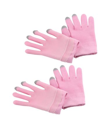 Mipcase Mipcase 2 Pairs Moisturizing Repair Cracked Hands Skin Care Gels Touch Mittens Hand Care Spa Spandex Sleep Miss Pink Handguard