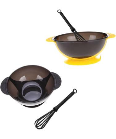 ABOOFAN Kit 2 Bols Teinture Capillaire Agitateur Ventouse Bol Jaune Et Agitateur Noir Taille Standard Accessoire Professionnel Coiffure Utilisation En Salon Ou Maison - Buy Online on GoSupps.com