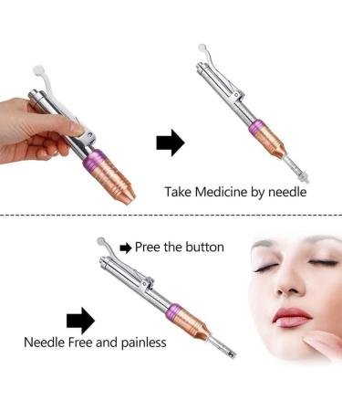 Hyaluronic acid injector for lip lifting and anti-aging wrinkle reduction with a 5-ampoule head - Buy Online on GoSupps.com