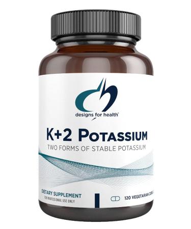 design for health K+2 300mg Potassium Dietary Supplement, 120 caps, Packing May Vary Standard Packaging