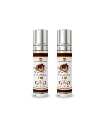 Al-Rehab Choco Musk Concentrated Perfume Rollerball for Unisex 0.2 Ounce (Pack of 2) 0.2 Fl Oz (Pack of 2)