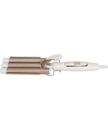 3 Barrel Curling Iron Wand - Gold Large Adjustable Temperature Hair Curler - Perfect for Salon Use (US Plug - Buy Online on GoSupps.com