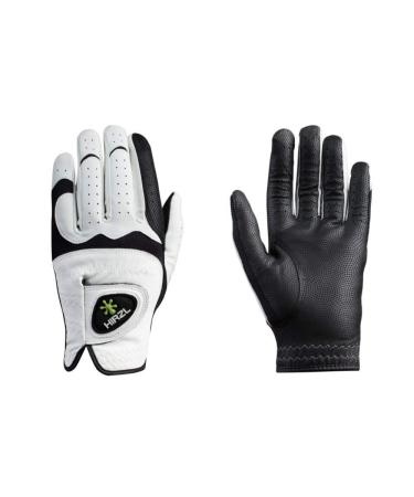 HIRZL Trust Hybrid Plus+ Ladies golf glove women L White/Black LH (worn on the left hand)