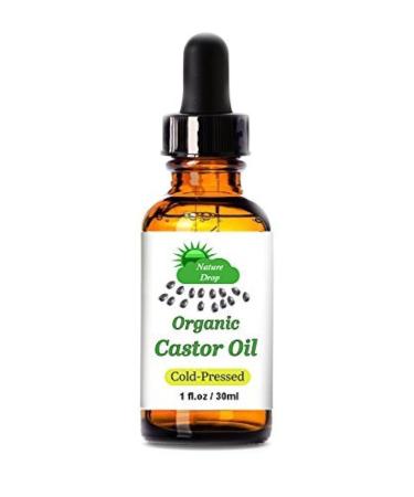 Nature Drop's Organic Castor Oil - 100% USDA Certified Pure Cold Pressed Hexane Free - Best Oil Growth for Eyelashes Hair Eyebrows Face and Skin Triple Filtered Great for Acne by Nature - Buy Online on GoSupps.com
