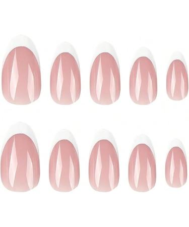 24pcs Minimalist French Nail Ombre Light Pink Nail Premium Press on Nails Gel Fake Nails Handmade Press-on Nails Fake Nails For Women Girl - Buy Online on GoSupps.com