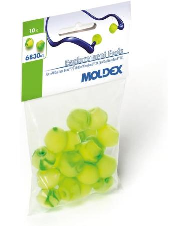 Moldex 683001 Replacement Plugs for WaveBand & Jazz-Band 2 Ear Protectors - Green/Yellow - Blister Pack - International Shipping Available - Buy Online on GoSupps.com