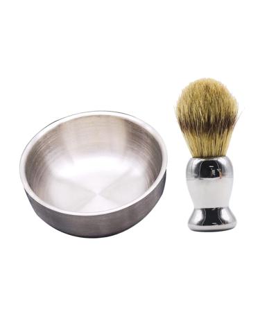 Frcolor 2st Castle Feature Men's shaving brush Razor set for men with brush men Tools Groomi-Tool Men's suit Men suit men's suits Rostfreier steel care man razor