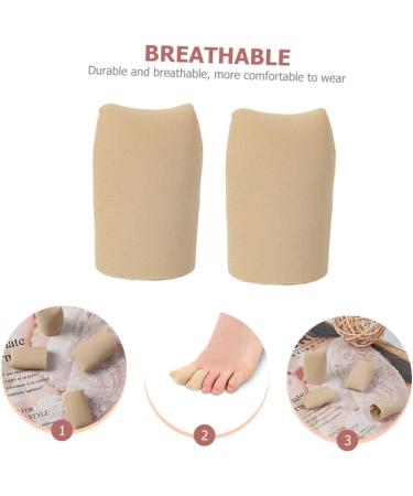 KALLORY 2pcs Silicone Gel Toe Sleeves - Toe Finger Protectors for Corns - Breathable Toe Caps - 2.7x4cm - Buy Online on GoSupps.com