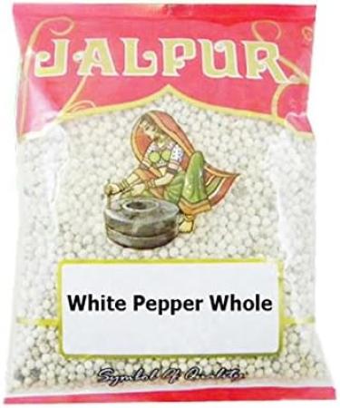 White pepper grains - whole grains - 100 g - Buy Online on GoSupps.com