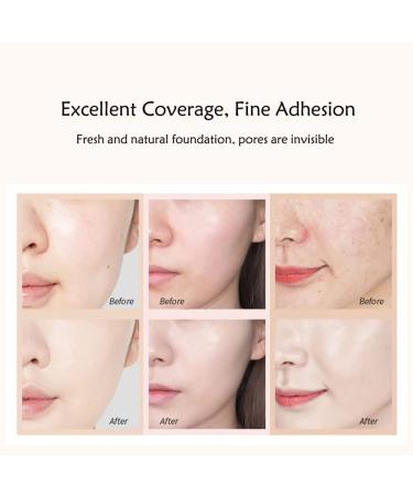 Fv Full Coverage Waterproof Concealer Foundation Set - Moisturizing Pigment CC Liquid Makeup (2pcs) - Buy Online on GoSupps.com
