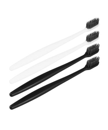 HEALIFTY 4Pcs Home Toothbrush Bamboo Charcoal Toothbrush with Head Box (Black and White) - Buy Online on GoSupps.com