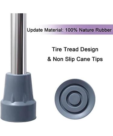 ecaqlin 3/4Inch Heavy Duty Non-Slip Rubber Cane Tips Replacement Cane Foot Caps Crutch Pads 6 PCS - Buy Online on GoSupps.com