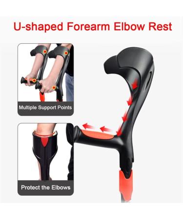 Forearm Crutches Adults Aluminum Ergonomic Crutches Lightweight Orthopedic Crutches Walkers for The Elderly Disableda (Size : 1 Pair) Anniversary Lucky Star - Buy Online on GoSupps.com