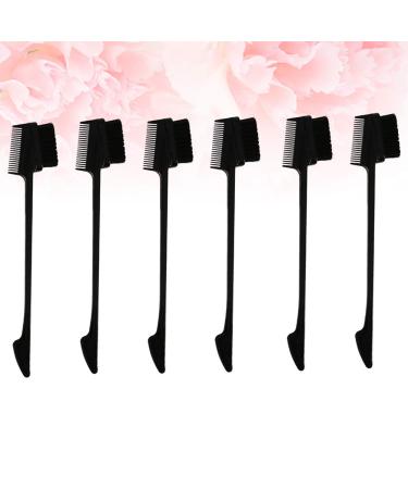 6pcs Portable Beauty Tools Set for Women | Stylish Comb Brow Brush Mascara Comb - Black Hairbrush Collection - Buy Online on GoSupps.com
