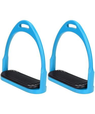 Pssopp Horse Riding Stirrups Anti-rust Aluminum Equestrian Stirrup Colorful Horse Riding Racing Equipment Saddle Accessories with Rubber Pad(Blue) - Buy Online on GoSupps.com