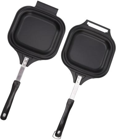 Qyebavge Aluminum Alloy Double Sided Pancake Frying Pan Even Heating Easy Cleaning for Home and Restaurants - Buy Online on GoSupps.com