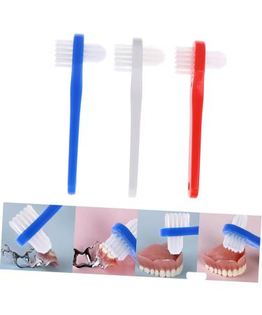 Beaupretty 15 STK Toothbrush Prosthesis Cleaning Device | Double-Sided Cleaner for Dentures & Braces - Adult Plastic Brush - Buy Online on GoSupps.com