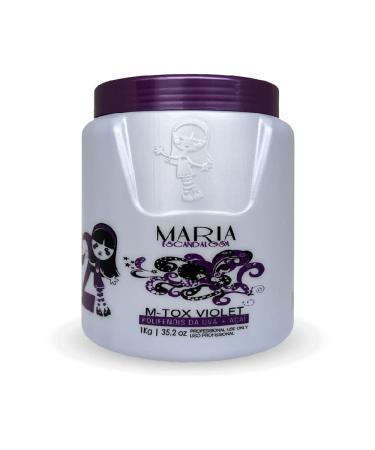 Maria Escandalosa | M-tox Violet Hair Treatment | Repairs the Hairs | Deeply Moisturizes & Repairs and Nourishes the Hair | Reduce the Volume & Aligning | 1000 gr / 35.2 oz.