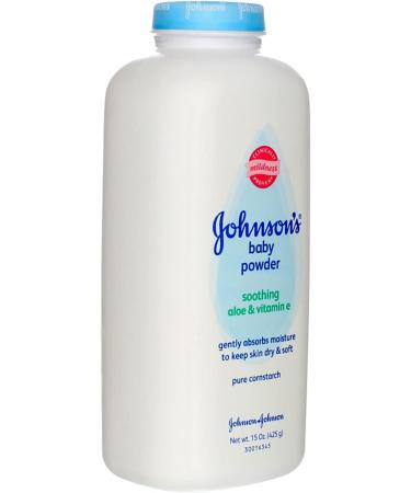 Johnson's Aloe & Vitamin E Baby Powder 15 oz - Pack of 9 | Soothing Baby Skin Care - Buy Online on GoSupps.com