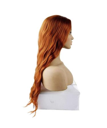 Long Wavy Half Wig for Black Women | 26 Copper Synthetic Wigs | Ginger Auburn Orange | Wavy Hairpiece - Buy Online on GoSupps.com