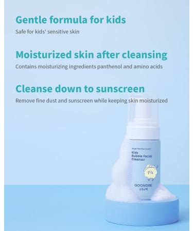 GOONGBE Kids Facial Bubble Wash and Lotion- Korean Low pH Face Cleanser & Moisturizer with Cica & Panthenol - Allergen-Free Formula 3.38 fl.oz. & 2.7 oz. - Buy Online on GoSupps.com