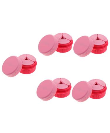 minkissy 5 Sets Cream Box Salve Jar Portable Cosmetic Organizer Silicone Cosmetic Container Leakproof Cosmetic Jar Refillable Cream Jars Storage Box Silica Gel Vacation Little Cream