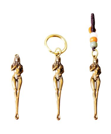 DOITOOL 3pcs Ear Vintage Naked Ring Tool Chinese Buckle Cleaning Pickers Pendants Beauty Remover Car Crafts Handcraft Ornament Creative Pendant Shui Brass Mini Teaspoon Copper