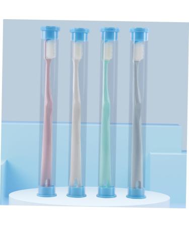 Tovinanna 4-Piece Charcoal Toothbrush Set for Adults - Comfortable Individually Wrapped Hotel-Quality Toothbrushes for Exceptional Oral Care - Buy Online on GoSupps.com