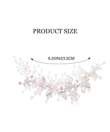 Unicra Bridal Wedding Hair Vine | Silver Rhinestone Headpiece & Flower Accessories for Brides & Bridesmaids | Shop Internationally - Buy Online on GoSupps.com