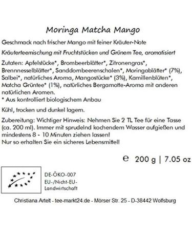  Quertee Quertee - Organic "Moringa Matcha Mango" Infusion - Organic tea with mango and a hint of fine herbs (200 g) - Buy Online on GoSupps.com