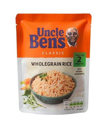 UNCLE BEN'S Classic Whole Grain Microwave Rice 250G Uncle Bens - Pack of 6