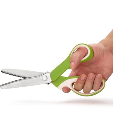 Astrophos Pinking Shears Set (2 PCS) - Serrated & Scalloped Zig-zag Scissors for Fabric, Leather & Paper - AP-002-B Green - Buy Online on GoSupps.com